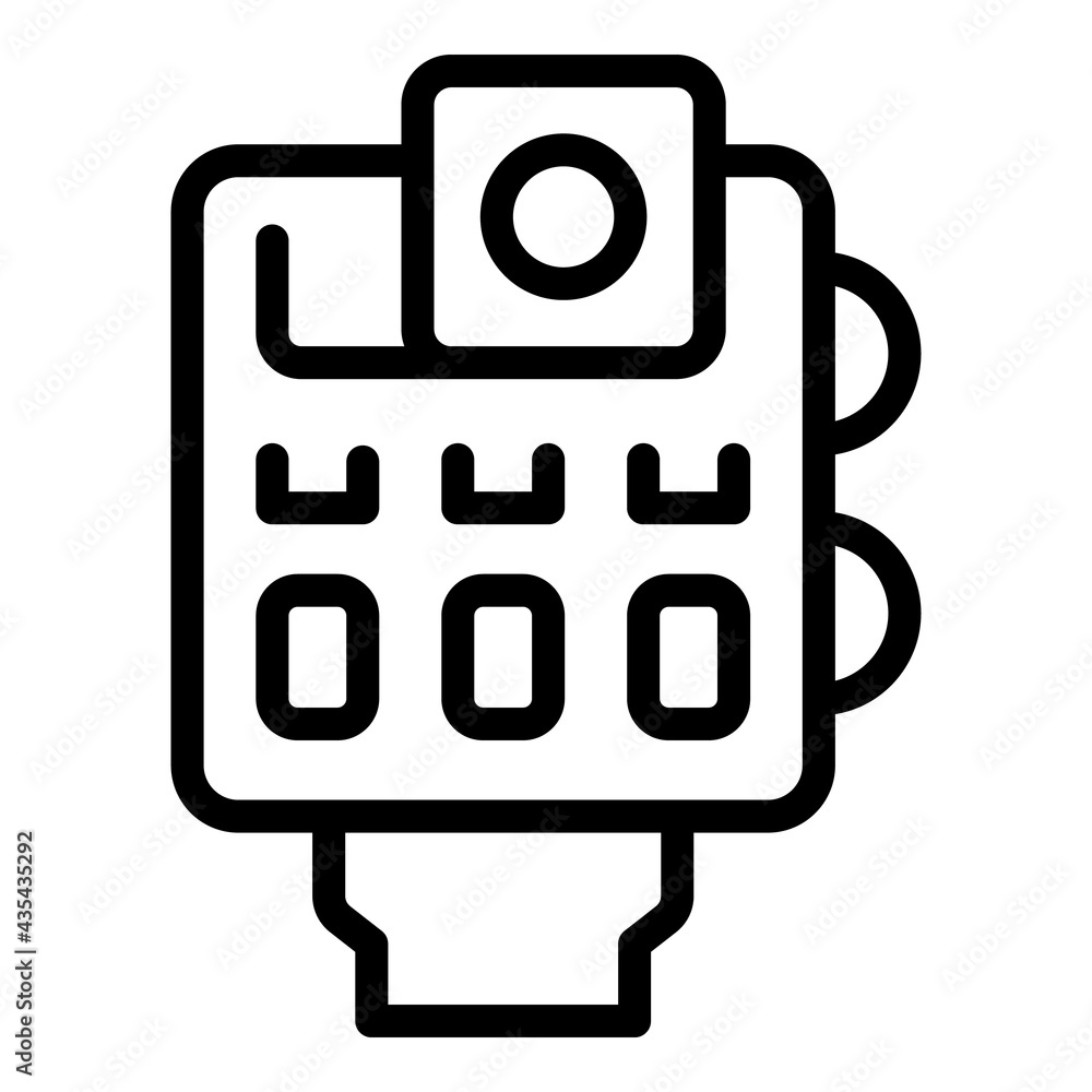 Poster speed limit radar icon. outline speed limit radar vector icon for web design isolated on white backg