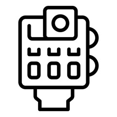 Naklejka premium Speed limit radar icon. Outline Speed limit radar vector icon for web design isolated on white background