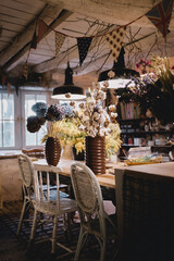 Decoration shop with furniture and decorative elements.