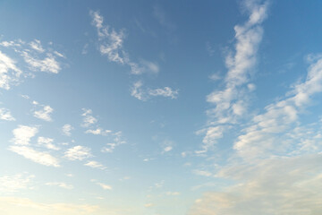 Naklejka na ściany i meble Beautiful clouds and blue sky. Soft sky with soft clouds background.