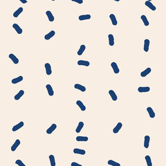 Indigo tie dye shibori vector seamless pattern. Minimalist geometric oriental  endless tile repeat in navy blue and white. Organic texture. Japanese traditional print.