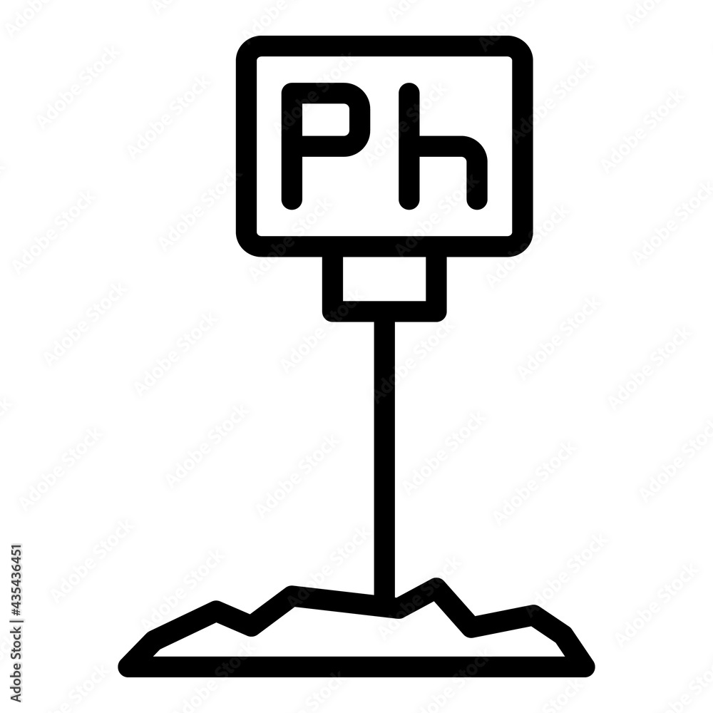 Poster soil ph meter icon. outline soil ph meter vector icon for web design isolated on white background