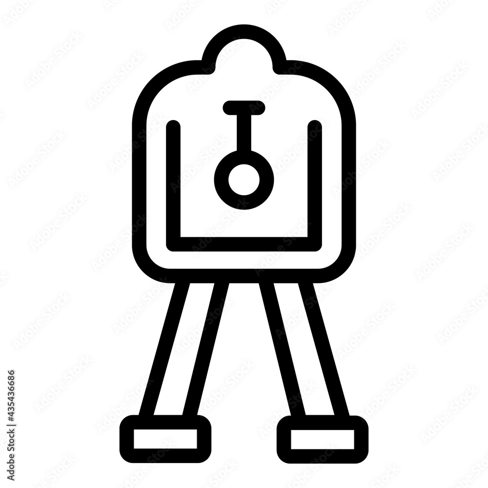 Poster laser measurement icon. outline laser measurement vector icon for web design isolated on white backg
