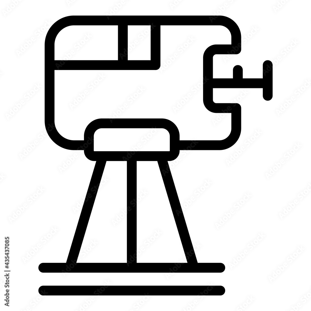 Poster tripod laser meter icon. outline tripod laser meter vector icon for web design isolated on white bac