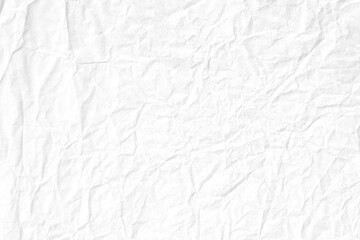 White crumpled paper surface texture