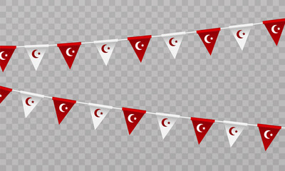 July 15, the day of democracy and national unity of Turkey, state symbols of Turkey (demokrasi ve milli birlik gunu) Vector illustration.