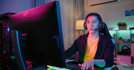 cyber sport gamer playing game
