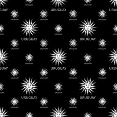 Uruguay Symbol Motif Seamless Pattern