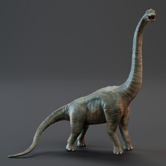 Realistic 3D Render of Brachiosaurus Dinosaur © bescec