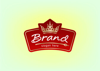 Vector set logos design template ideal for agriculture, organic food, grocery, natural harvest, baby food, cookies, cereals. Сrown of ears.