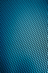 Metal background. Steel surface. Iron blue mesh. Abstract mettalic sheet