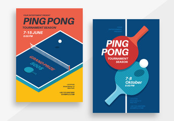 Ping Pong Tournament Poster Layout