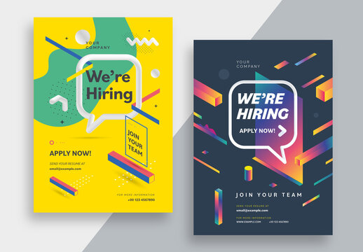 We Are Hiring Modern Flyer Layout