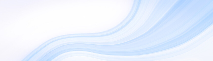 Blue color curvy stripes on white background
