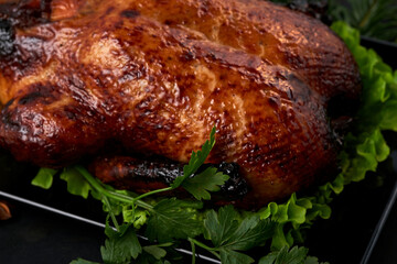 Christmas style roast duck