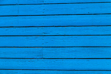 Old wooden texture with shabby blue paint