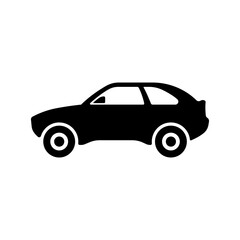 Fototapeta premium Car icon. Racing transport. Race. Black silhouette. Side view. Vector simple flat graphic illustration. The isolated object on a white background. Isolate.