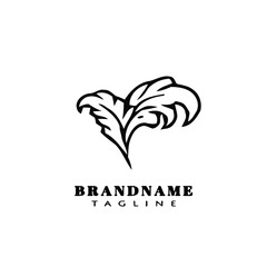 cute acanthus leaf logo ornament icon template vector illustration