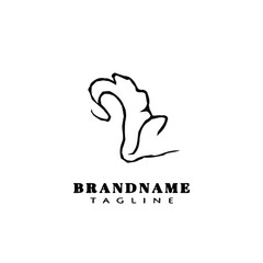 cute acanthus leaf logo ornament icon template vector illustration