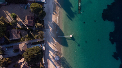 Mediterranean sea drone shot