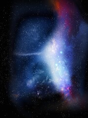 Space background with nebula and stars.