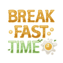 Breakfast Time Lettering Sign