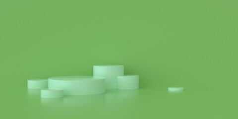 3D rendering of green geometry background image