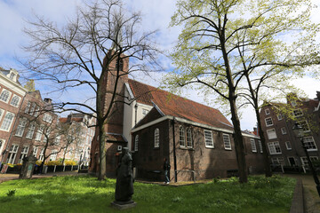 Fototapeta na wymiar The Engelse Kerk church in Amsterdam