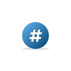 Hashtag icon. Vector illustration for graphic design, Web, UI, app.
