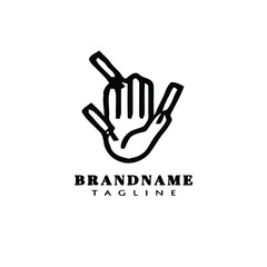 Fototapeta premium acupuncture hand logo icon design template vector illustration