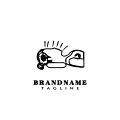 acupuncture face logo icon design template vector illustration