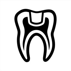 Dental fillings icon, vector and glyph