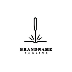 acupuncture needle logo icon design template vector illustration