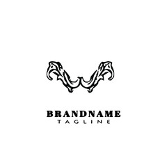 acanthus leaf logo icon design template vector illustration