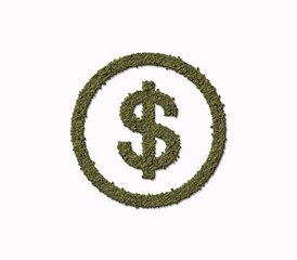 3D dollar sign and symbol concept. United States currency affects the world economy. Stock Market...