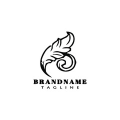 acanthus leaf logo icon design template vector illustration