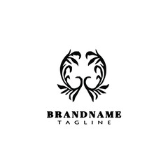 acanthus leaf logo icon design template vector illustration