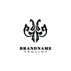 acanthus leaf logo icon design template vector illustration