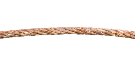 Roll of old metal wire isolated on white