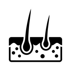 Hair icon, vector and glyph