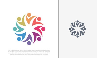 Global Community Logo Icon Elements Template. Community human Logo template vector. Community health care. Abstract Community logo	