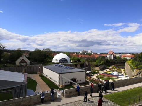 Zitadelle Petersberg in Erfurt w&auml;hrend der buga 2021
