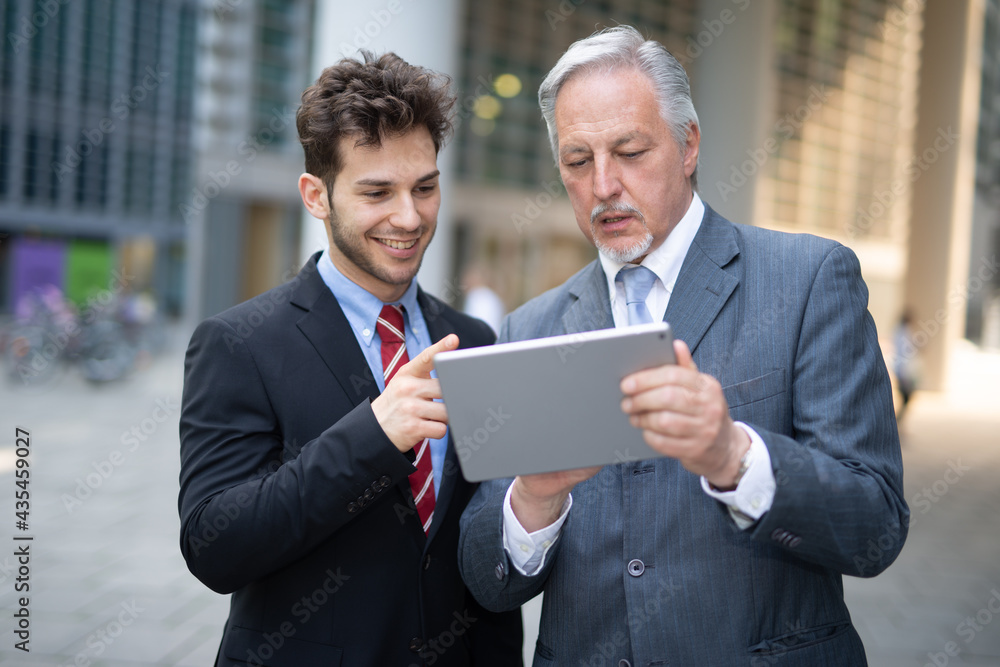 Canvas Prints business people working on a tablet