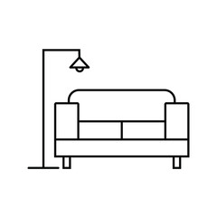 Sofa icon vector. Vector illustration on white background