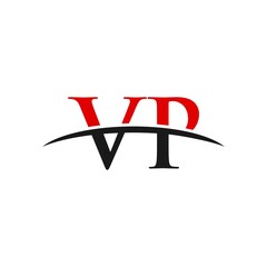 VP initial swoosh horizon, letter logo designs vector