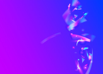 Obraz na płótnie Canvas Carnival Glare. Cristal Tinsel. Bright Foil. Disco Design. Glitter Art. Bokeh Glitter. Retro Vaporwave Backdrop. Blue Shiny Effect. Pink Carnival Glare