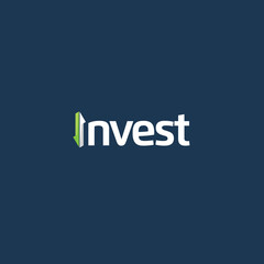 Invest logo or wordmark design