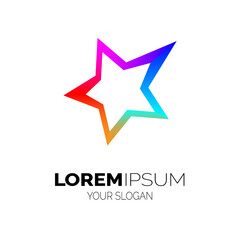 Obraz premium Luxury star logo design template. elegant Star logo design. star illustration vector