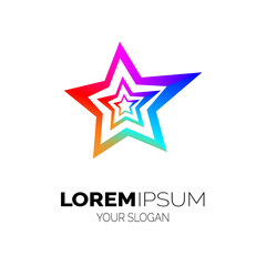 Luxury star logo design template. elegant Star logo design. star illustration vector