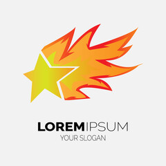 Luxury star logo design template. elegant Star logo design. star illustration vector